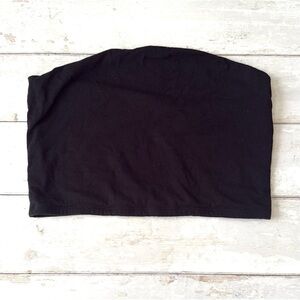Wild Fable L/G Black Tube Top Bandeau Shirt Cotton & Spandex Size Large Women’s